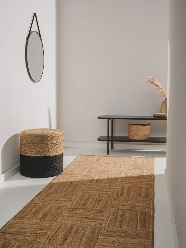 Design Juteteppich Jutta Hellbraun