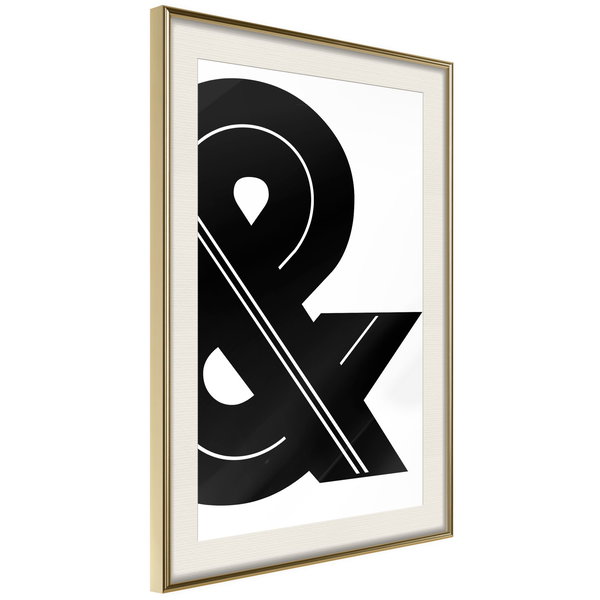 Poster 'Ampersand (Black and White)'