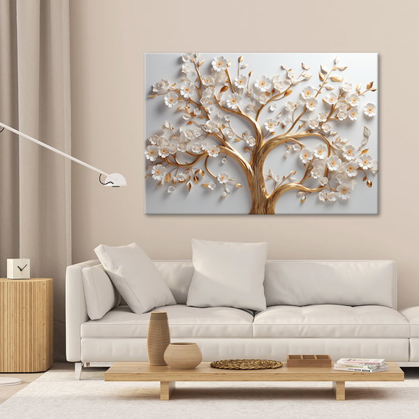 Kunstdruck auf Leinwand 'Golden Branch 2'