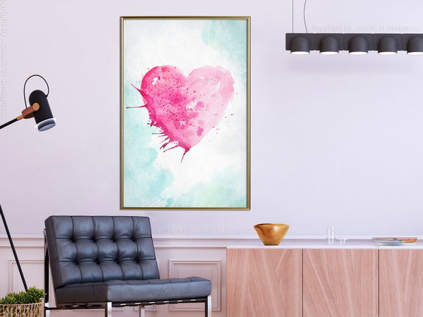 Poster 'Watercolour Heart'