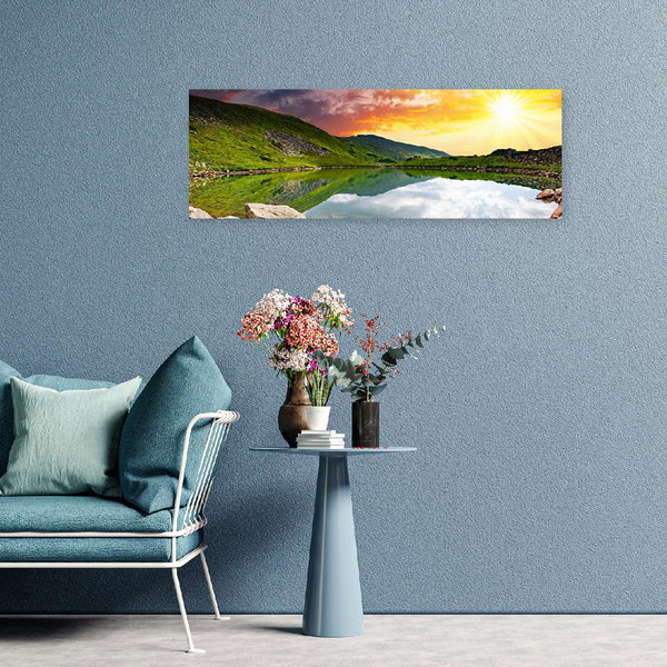 Kunstdruck auf Leinwand 'Golden Dawn Reflection'