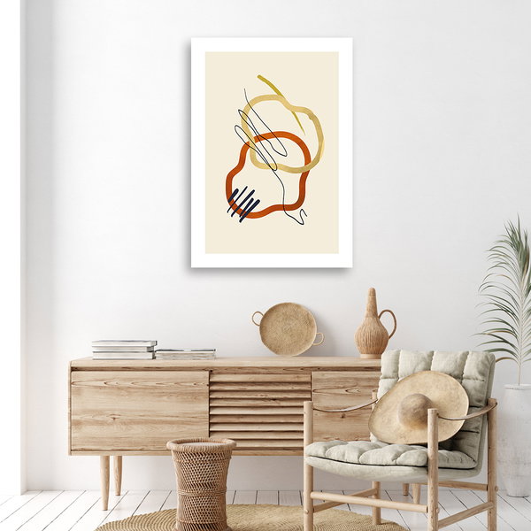 Kunstdruck auf Leinwand 'Line and Shapes'