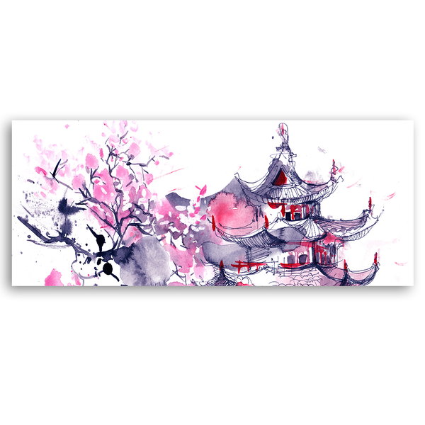 Kunstdruck auf Leinwand 'Whispers of Sakura'