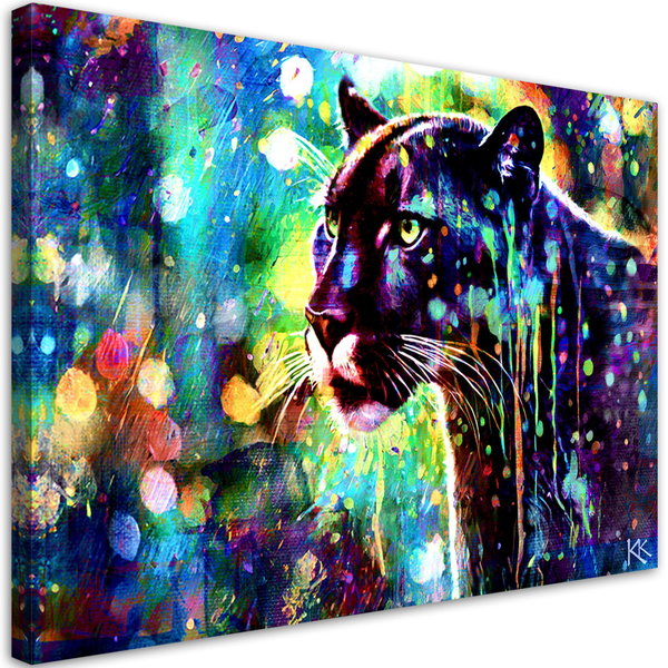 Kunstdruck auf Leinwand 'Prismatic Panther 2'