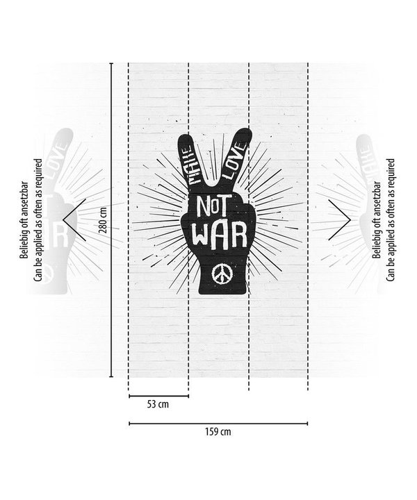Wallpaper 'Peace Message' 159x280cm