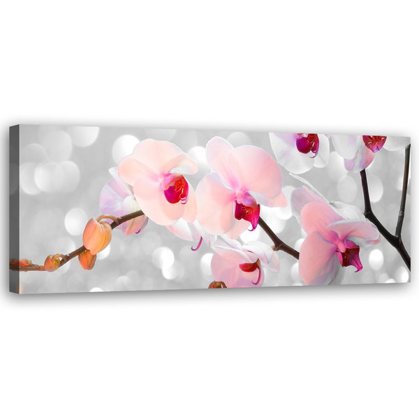 Kunstdruck auf Leinwand 'Pink Orchids'