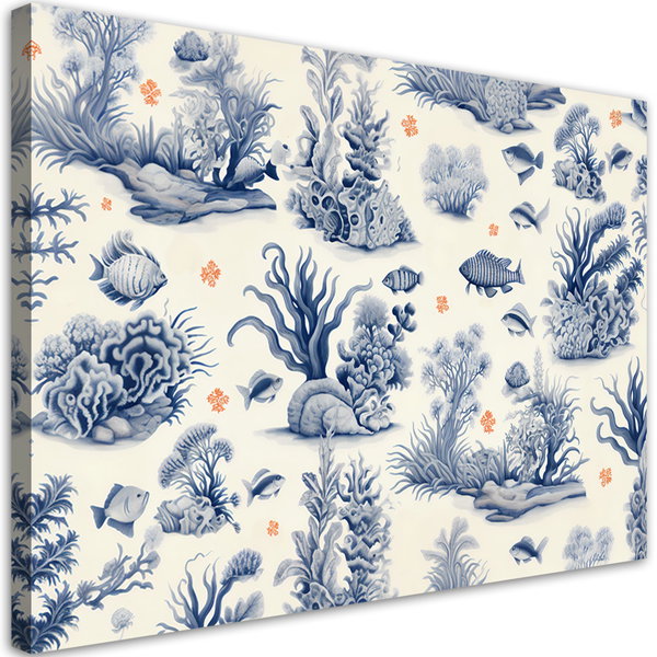 Kunstdruck auf Leinwand 'Fish and Corals 4'