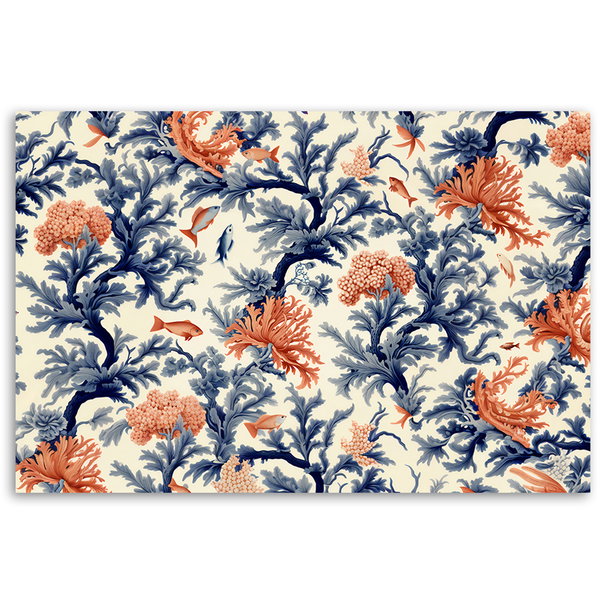 Kunstdruck auf Leinwand 'Fish and Corals 1'