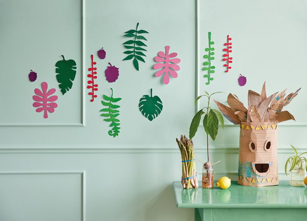 Wanddeko Papier 'Tropenblatt'