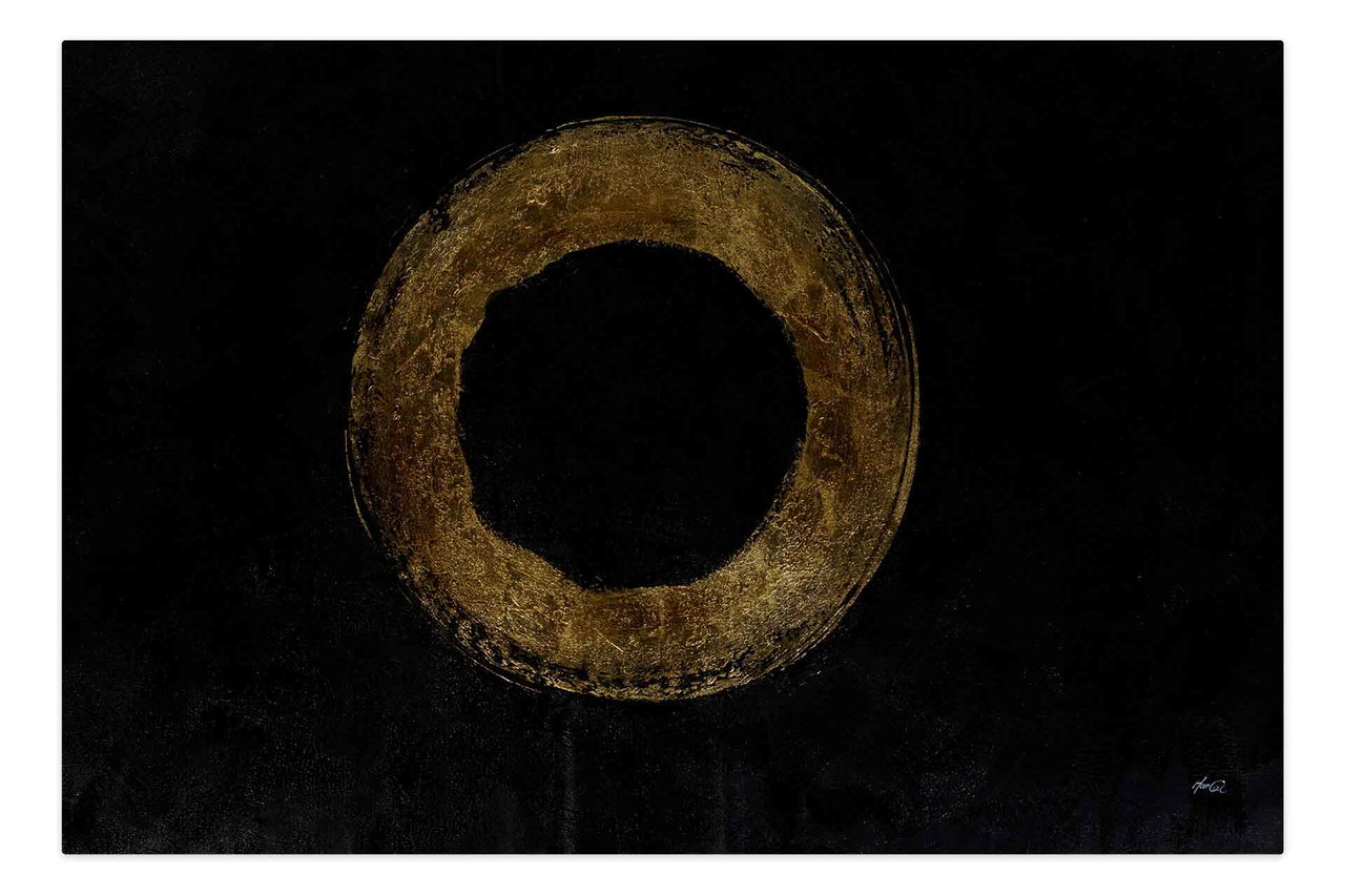 Olieverf schilderijen 'Emblem of Infinity' | Handgeschilderd unicum 180x120cm komt in de ruimte goed tot zijn recht.