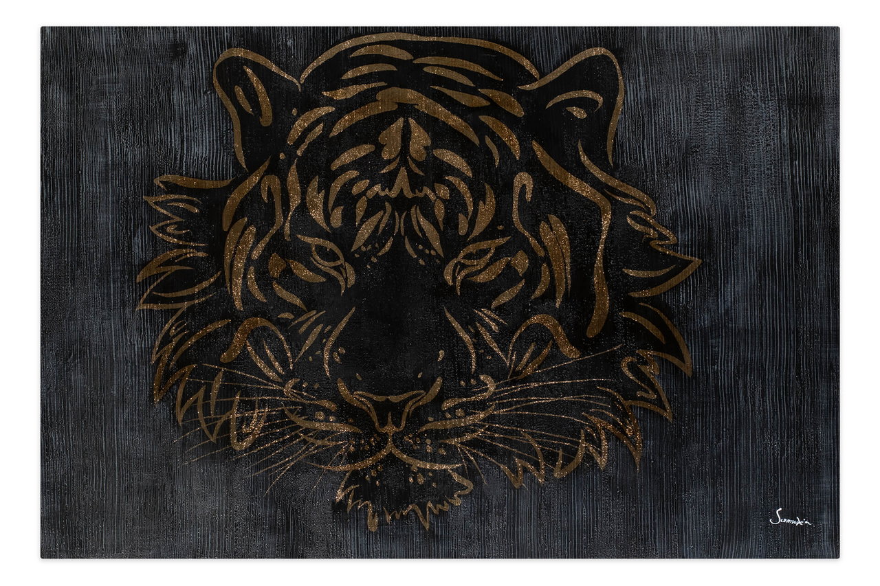 Olieverf schilderijen 'Danger of Night' | Handgeschilderd unicum 180x120cm in de ruimte.