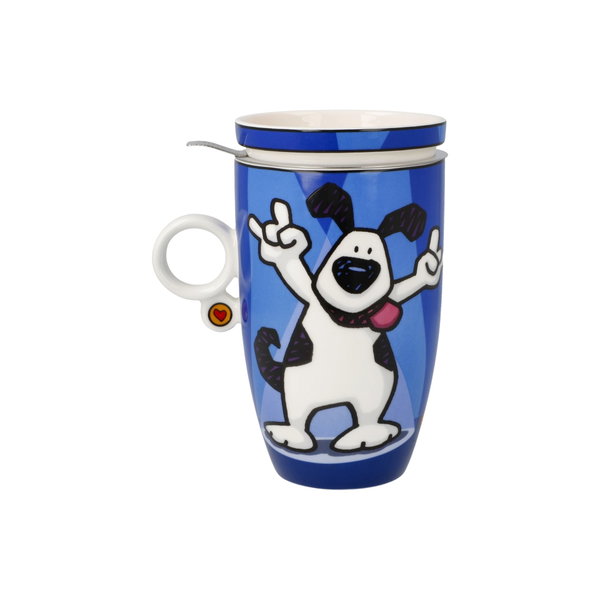 Goebel Teetasse mit Sieb und Deckel 'Rock On'