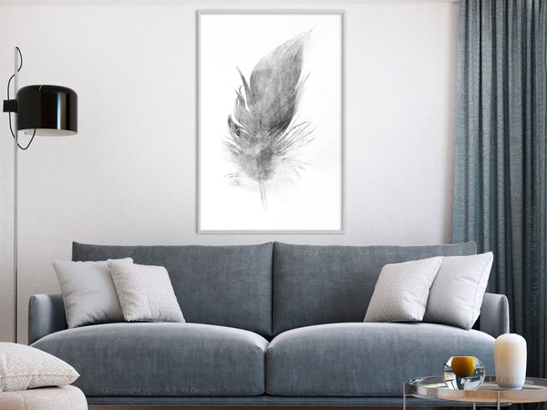 Poster 'Lost Feather (Grey)'