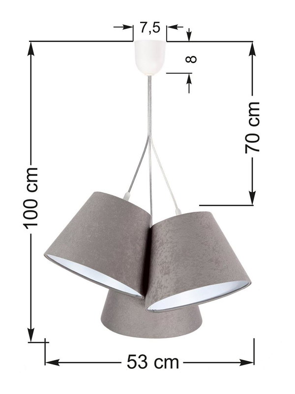 Suspension luminaire 'Bell Light Robust 1'