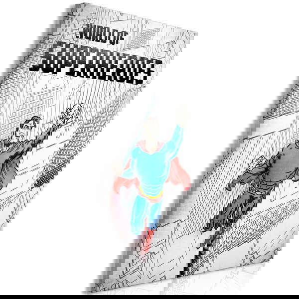 Stampa artistica su tela 'World of Superheroes Vertical'