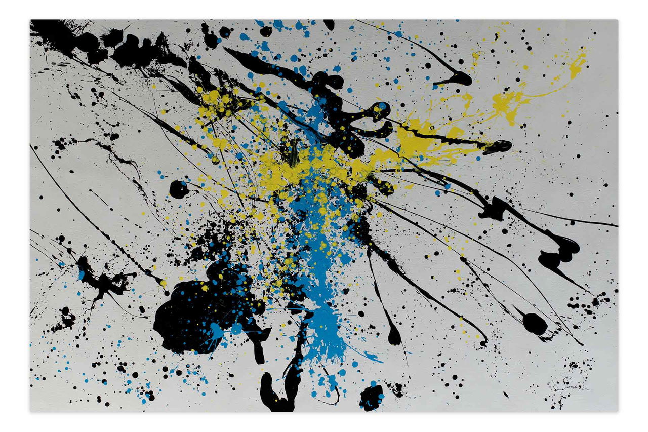 Olieverf schilderijen 'Spray of Passion' | Handgeschilderd unicum 180x120cm komt in de ruimte goed tot zijn recht.