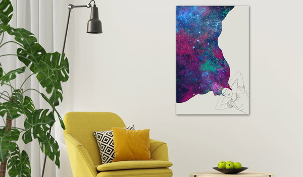 Kunstdruck auf Leinwand 'Cosmic Dreams Vertical'