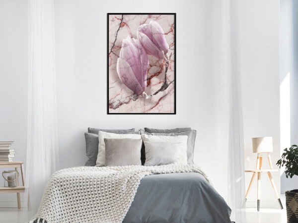 Poster 'Magnolia on Marble Background'