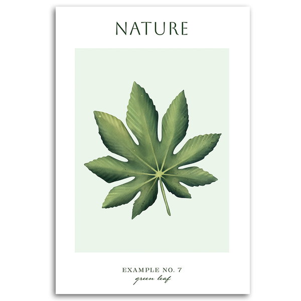 Kunstdruck auf Leinwand 'Green Leaf #7'