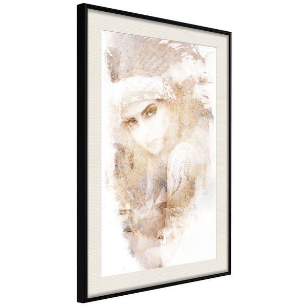 Poster 'Mysterious Look (Beige)'