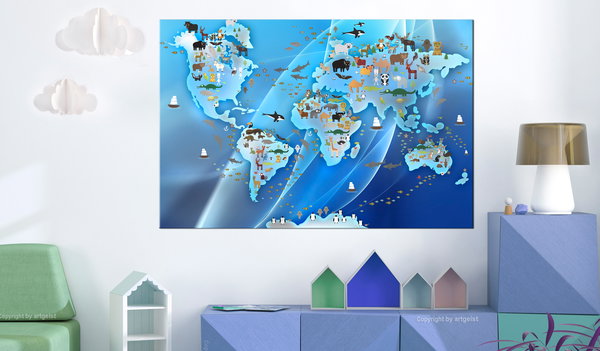 Kunstdruck auf Leinwand 'Enchanted World Wide'