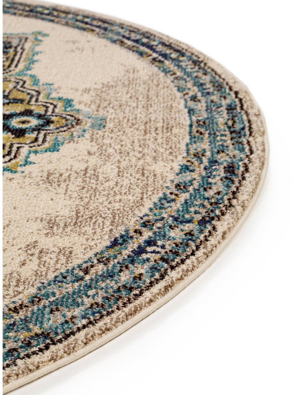 Design Runder Teppich Casa Beige