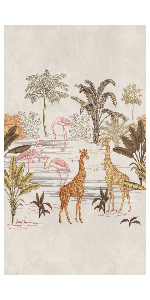 Behang 'Tropical Dance' 159x280cm