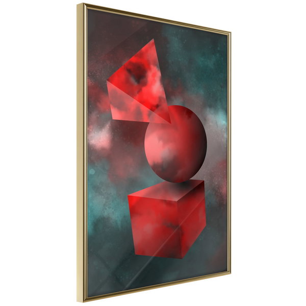 Poster 'Red Solid Figures'