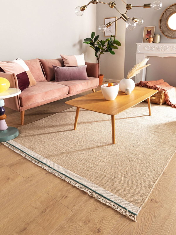 Design Wollteppich Karla Beige