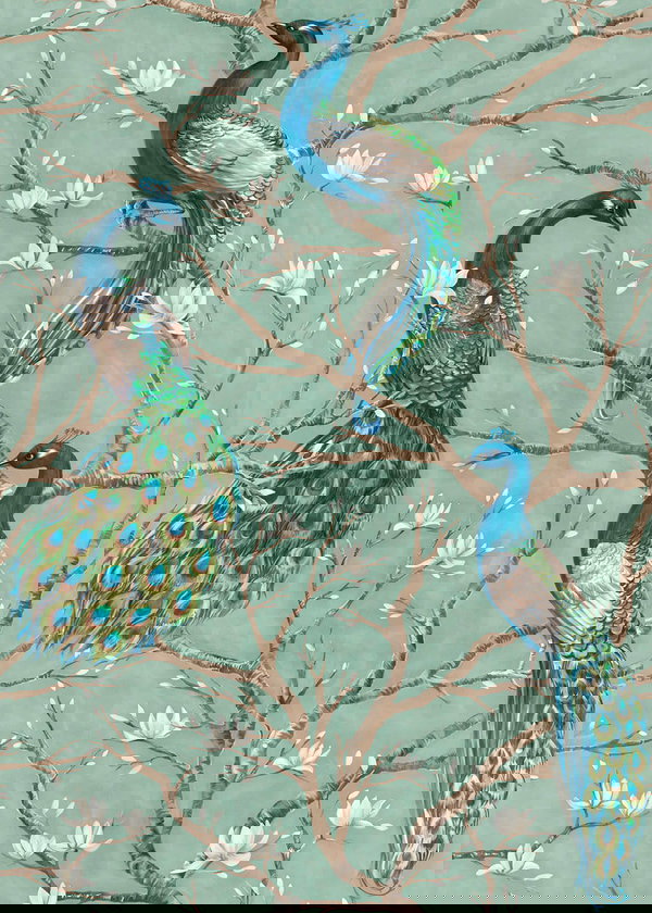 Papier peint 'Bird Turqousie' 200x280cm