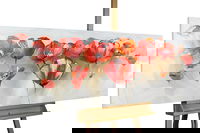 Handpainted Painting 'Declaration of love in the poppy field' 150x50cm | incl. certificate of authenticity