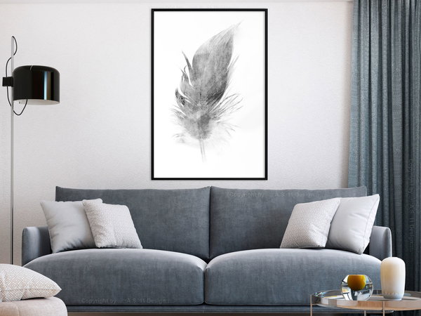 Poster 'Lost Feather (Grey)'