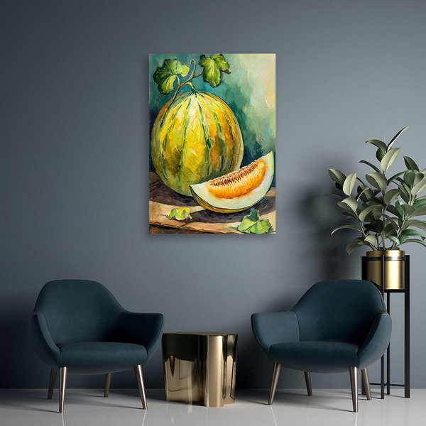 Kunstdruck auf Leinwand 'Golden Melon Delight 1'