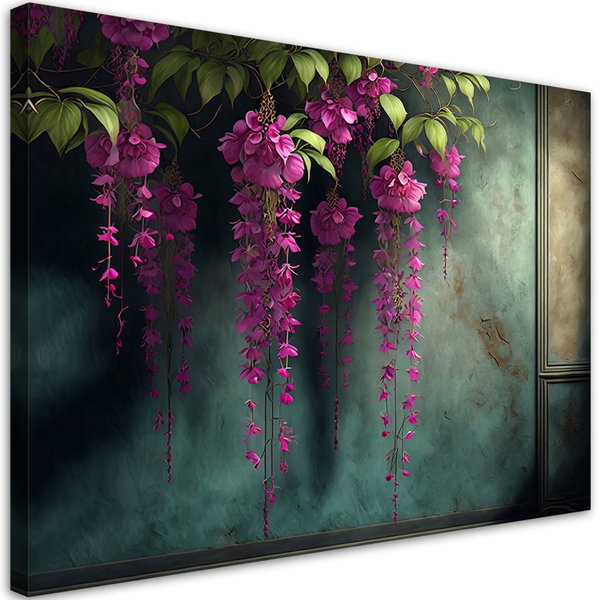 Kunstdruck auf Leinwand 'Hanging Purple Flowers 6'
