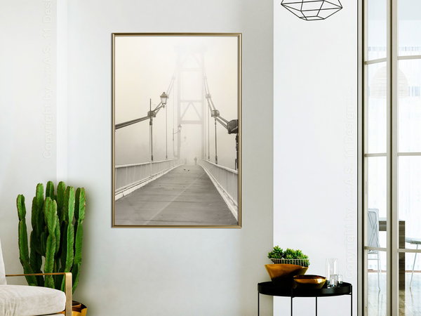 Poster 'Bridge Disappearing into Fog'