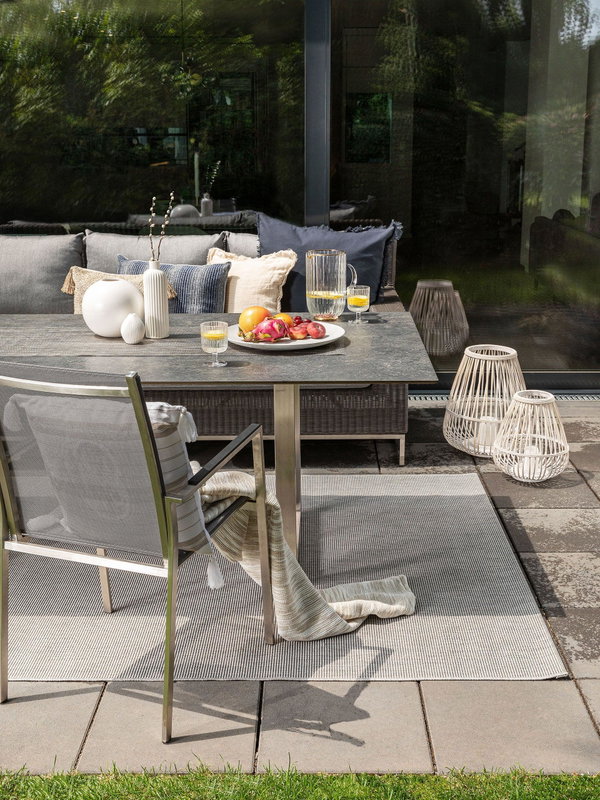 Tappeto fatto a mano 'Metro Light Grey' 80x150cm