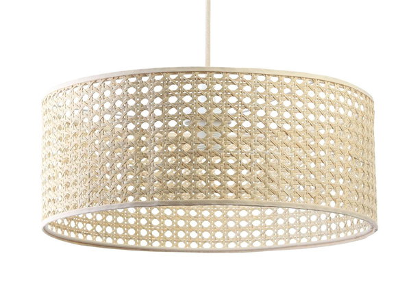 Suspension luminaire 'Rattan Lacey Starlit 1'
