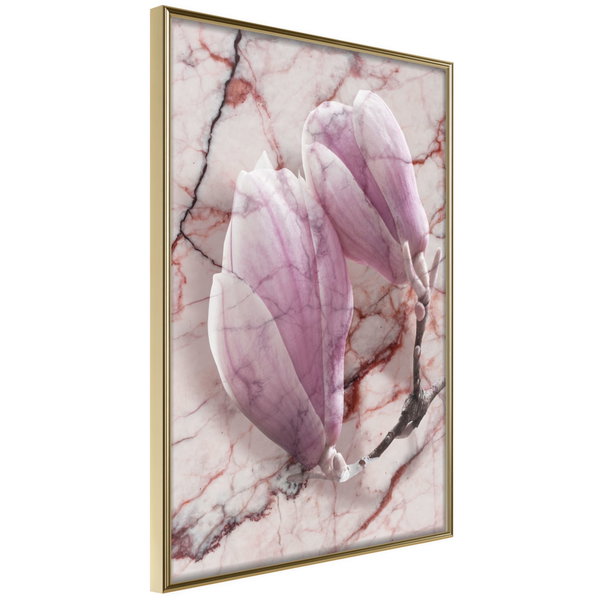 Poster 'Magnolia on Marble Background'