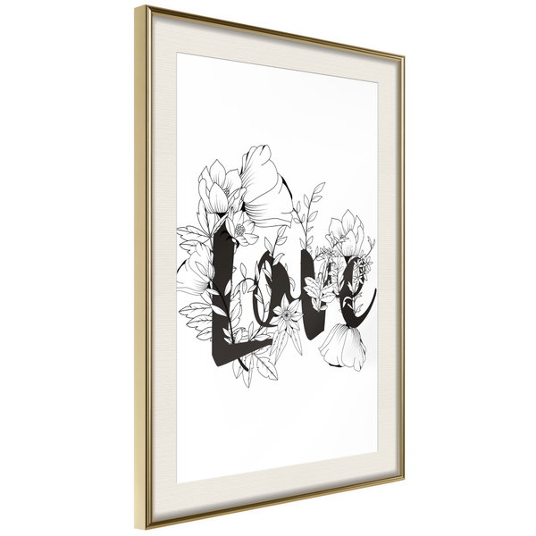 Poster 'Love With Flowers'