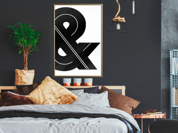 Poster 'Ampersand (Black and White)'