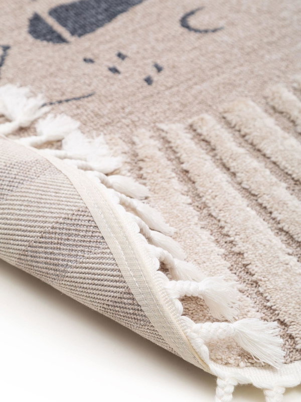 Design Kinderteppich Momo Beige XV