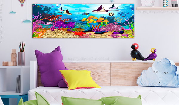 Kunstdruck auf Leinwand 'Underwater Fun Narrow'