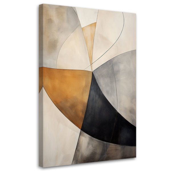 Kunstdruck auf Leinwand 'Curved Abstractions'