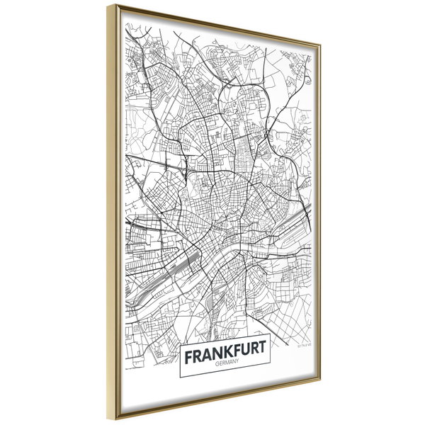 Poster 'City map: Frankfurt'