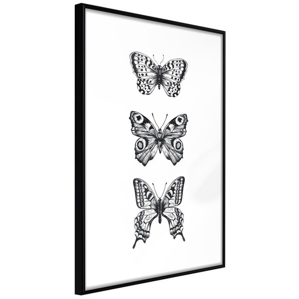 Poster 'Three Butterflies'