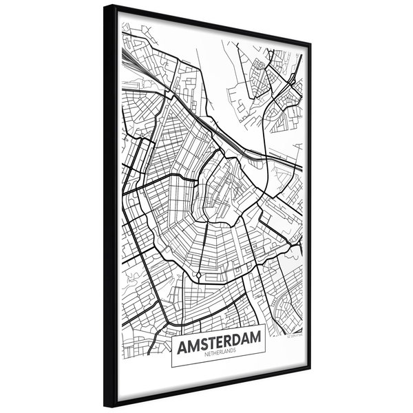 Póster 'City map: Amsterdam'