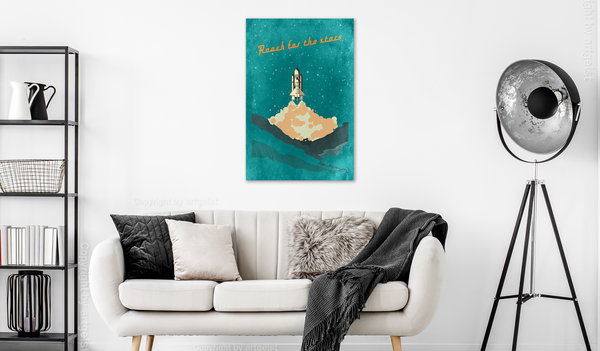 Kunstdruck auf Leinwand 'Reach for the Stars Vertical'