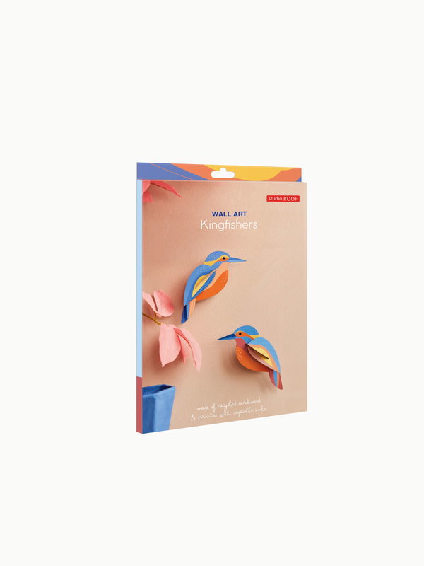 Wanddeko Papier 'Eisvogel-Duo'