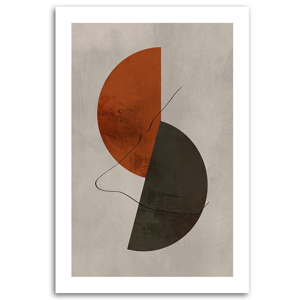 Kunstdruck auf Leinwand 'Half Geometric Circles'