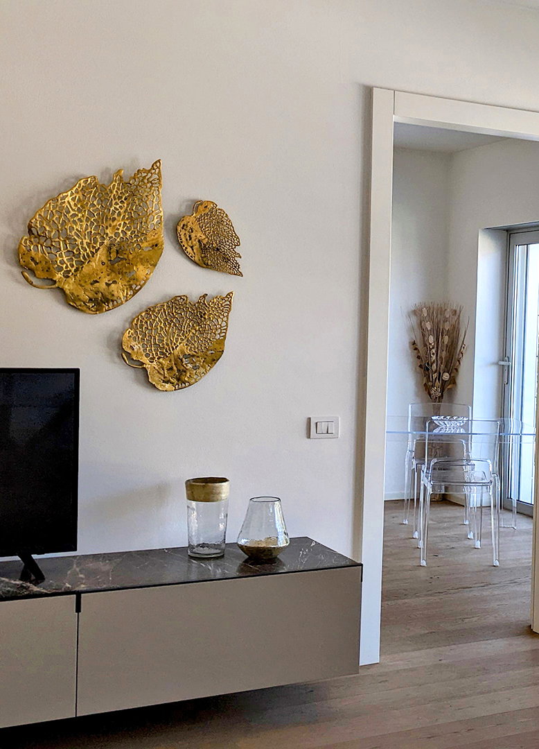 Wanddeko Metall 'Goldene Herbstmomente' 60x47x2cm
